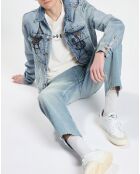 Veste en jean bleue