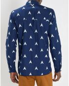 Chemise Regular Fit imprimée blanc/bleu