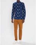 Chemise Regular Fit imprimée blanc/bleu
