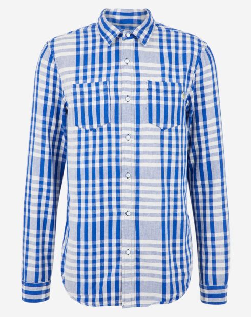 Chemise Regular Fit imprimée blanc/bleu