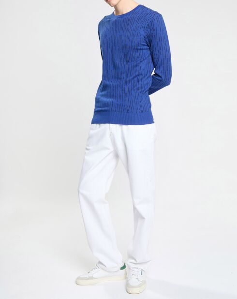 Pull à motifs bleu