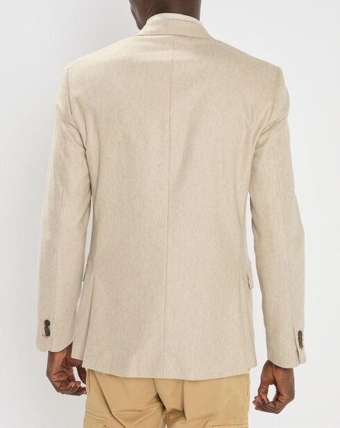 Veste en Laine mélangée beige clair