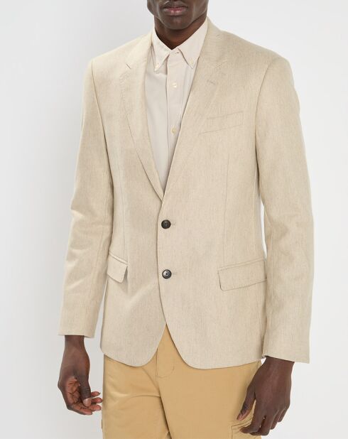 Veste en Laine mélangée beige clair