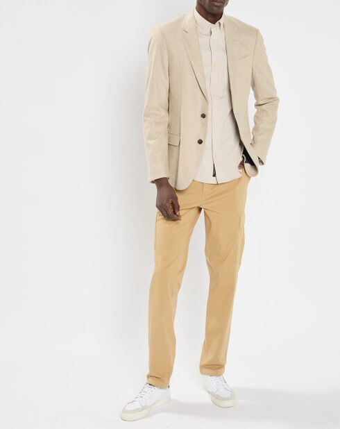 Veste en Laine mélangée beige clair