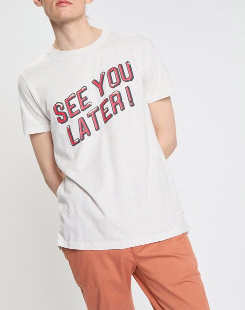 T-Shirt en Jersey See You Later blanc