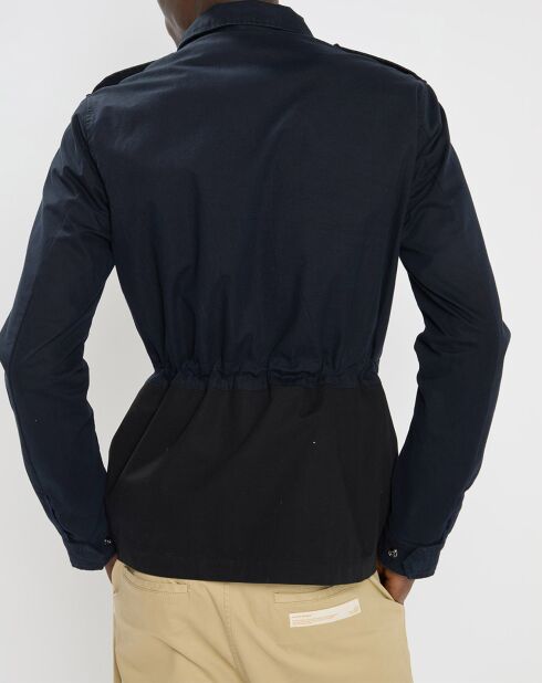 Veste Saharienne bicolore bleu/noir