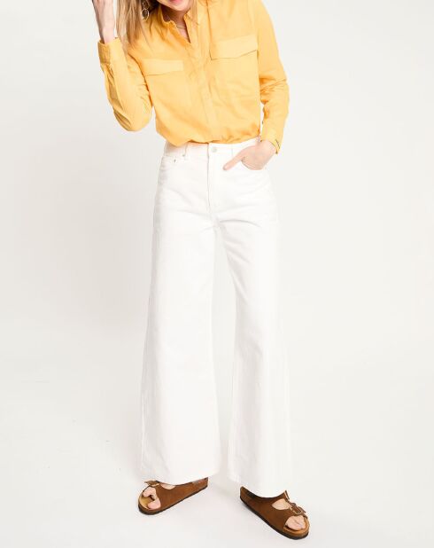 Chemise poche poitrine jaune