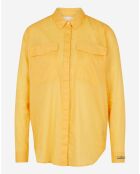 Chemise poche poitrine jaune