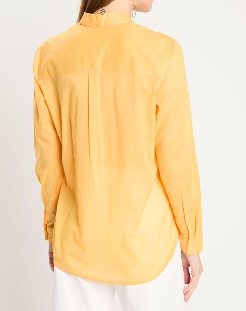 Chemise poche poitrine jaune