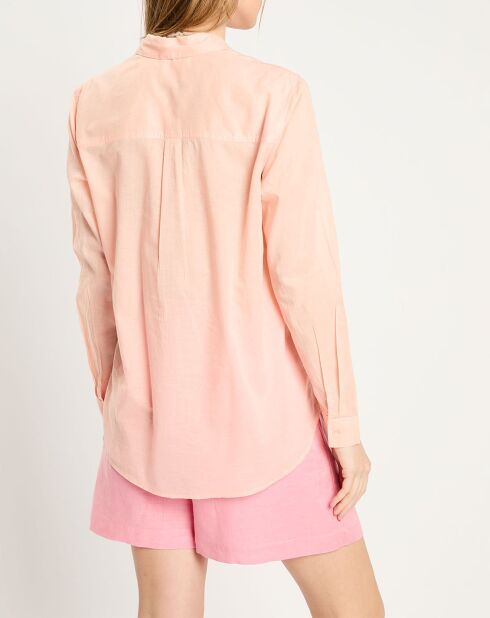 Chemise poche poitrine rose clair