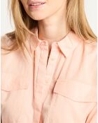 Chemise poche poitrine rose clair