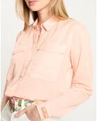 Chemise poche poitrine rose clair