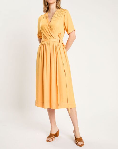 Robe Portefeuille Justine jaune