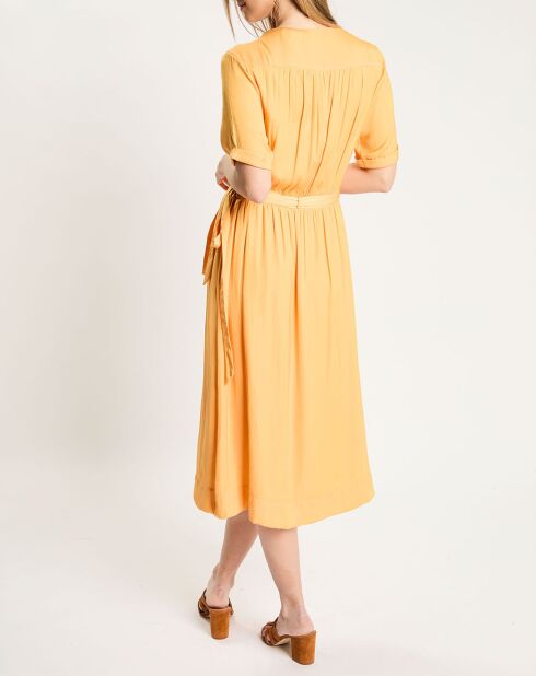 Robe Portefeuille Justine jaune