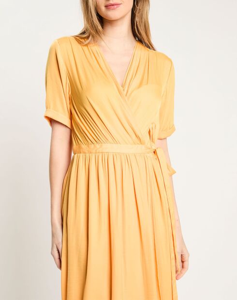 Robe Portefeuille Justine jaune