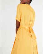 Robe Portefeuille Justine jaune