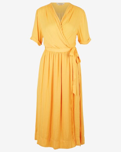 Robe Portefeuille Justine jaune