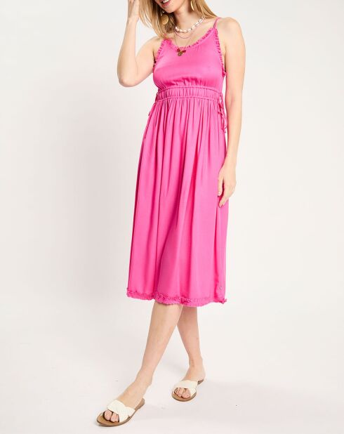 Roze jurk met dunne bandjes