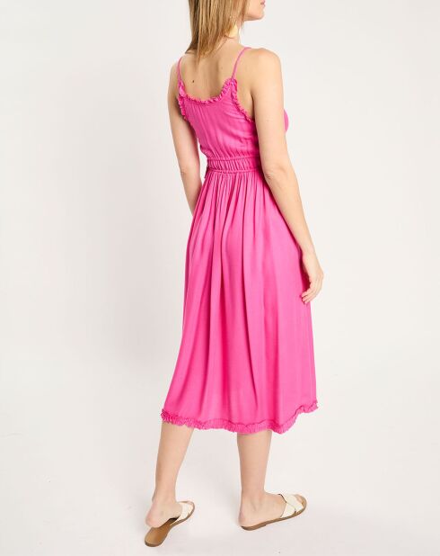 Roze jurk met dunne bandjes