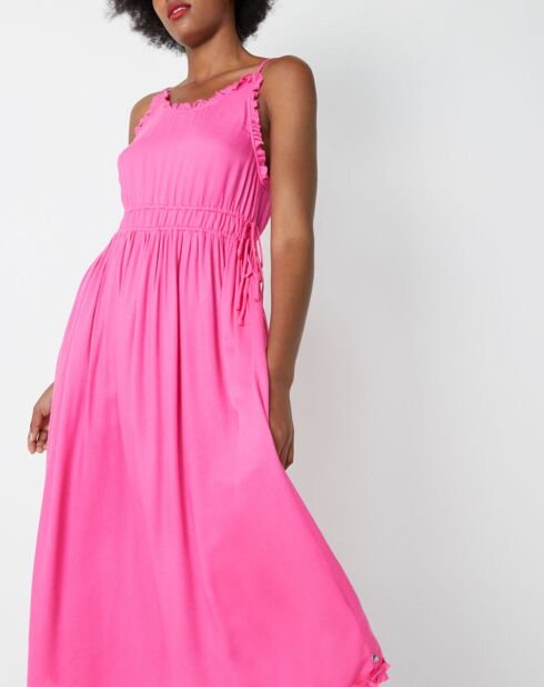 Roze jurk met dunne bandjes