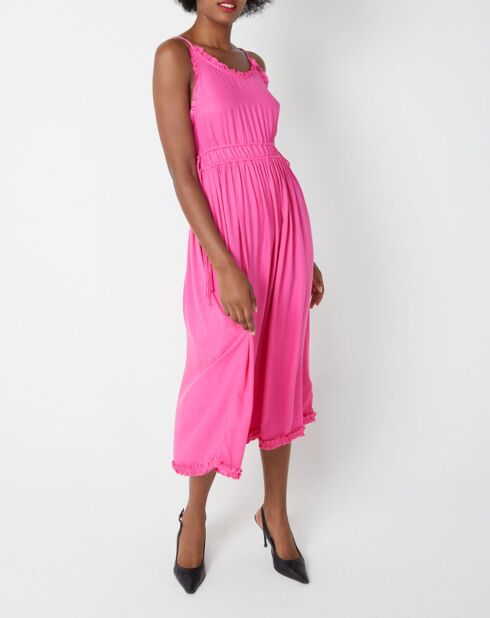 Roze jurk met dunne bandjes