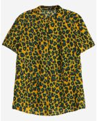 T-Shirt imprimé léopard jaune/vert