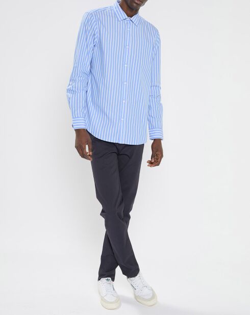 Pantalon Chino Stuart Uni Stretch bleu marine