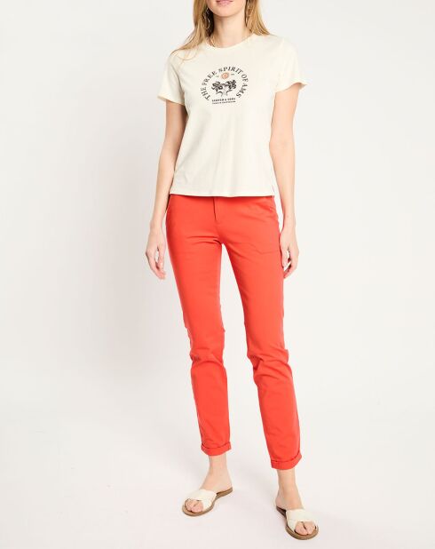 Pantalon Chino slim rouge