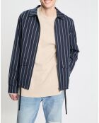 Blouson Sporty rayé bleu marine