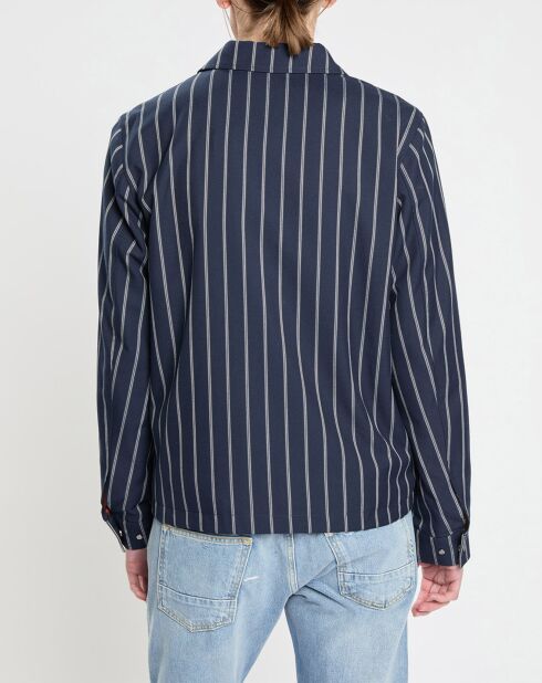 Blouson Sporty rayé bleu marine