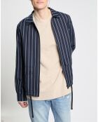 Blouson Sporty rayé bleu marine