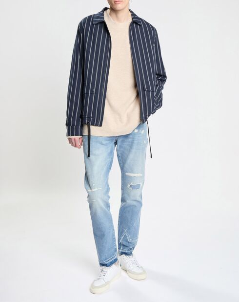 Blouson Sporty rayé bleu marine