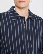 Blouson Sporty rayé bleu marine