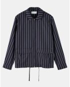 Blouson Sporty rayé bleu marine