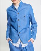 Veste de costume bleu vif