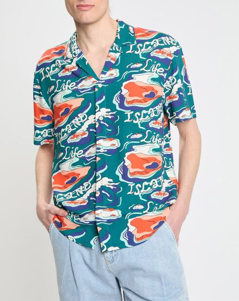 Chemise Regular Fit fluide imprimée Island multicolore