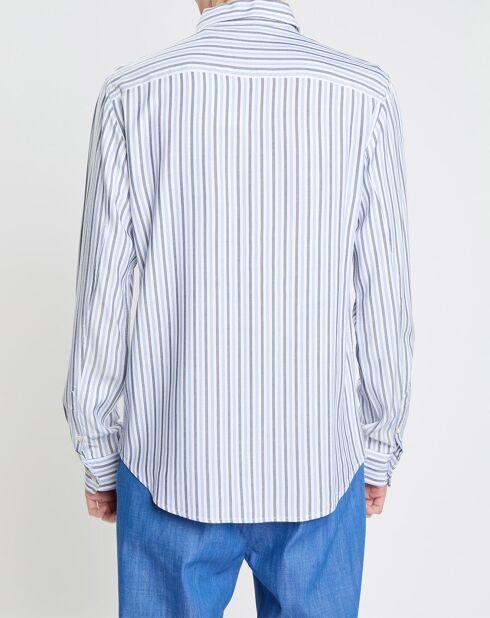 Chemise Regular Fit Fantaisie blanc/bleu