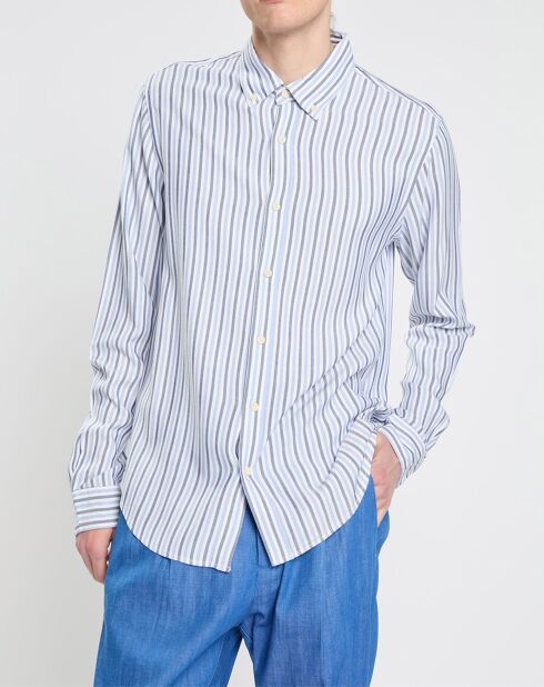 Chemise Regular Fit Fantaisie blanc/bleu