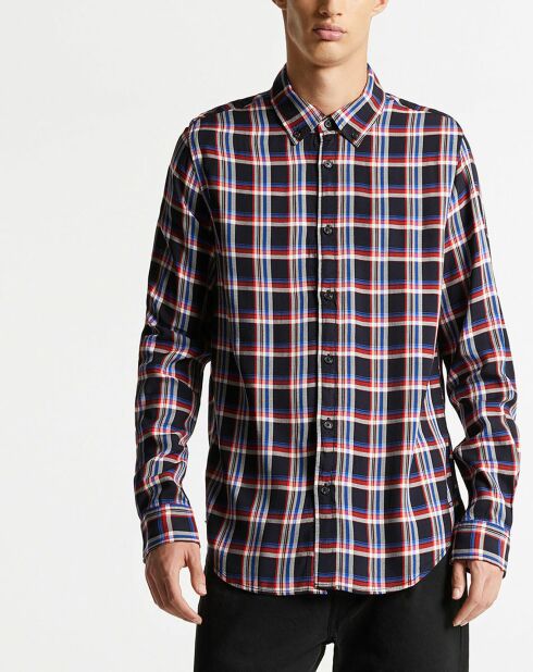 Chemise Regular Fit Fantaisie à carreaux bleu/rouge