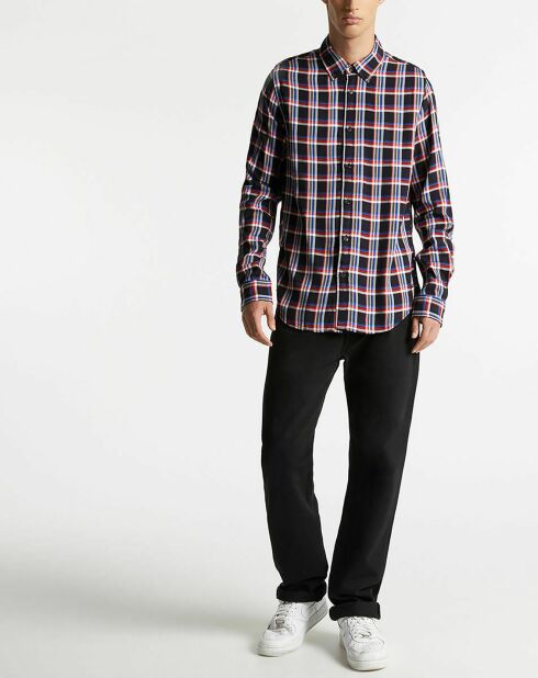 Chemise Regular Fit Fantaisie à carreaux bleu/rouge