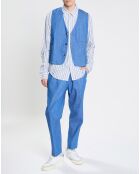 Pantalon de costume chino Regular Fit Pince bleu vif