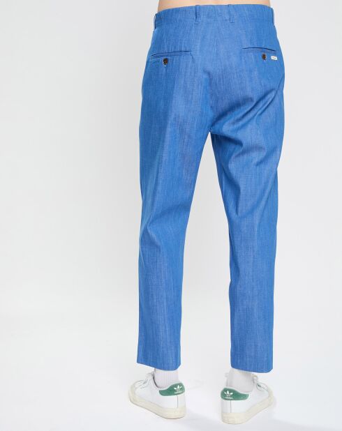 Pantalon de costume chino Regular Fit Pince bleu vif