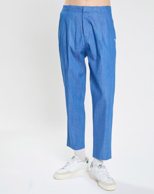 Pantalon de costume chino Regular Fit Pince bleu vif