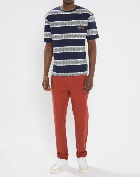 Pantalon Slim Fit Stuart Garment Die Twill orange brique