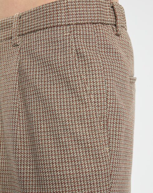 Pantalon de costume Slim Fit Blake à carreaux beige/marron