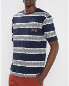 T-Shirt imprimé bleu/blanc