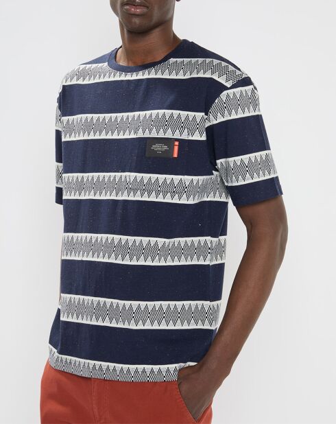 T-Shirt imprimé bleu/blanc
