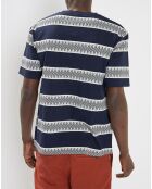 T-Shirt imprimé bleu/blanc