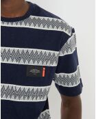 T-Shirt imprimé bleu/blanc