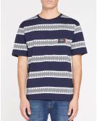 T-Shirt imprimé bleu/blanc